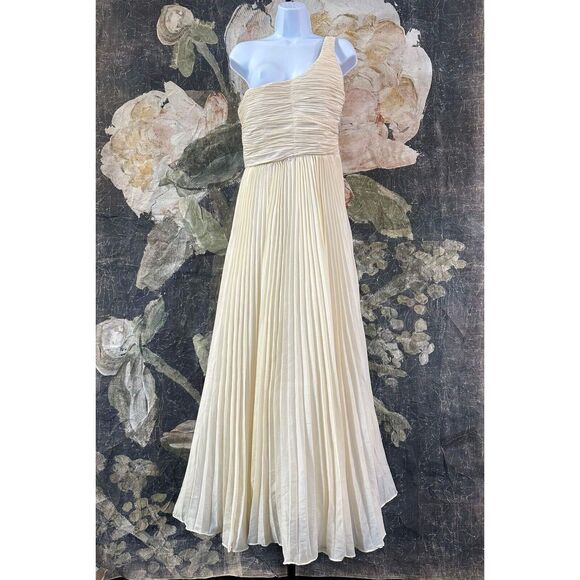New Anthropologie Forever That Girl One-Shoulder Pleated Dress Size Small - Picture 12 of 16